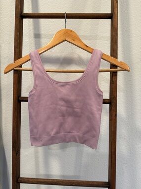 Athleta Kids Ribbed Scoop Neck Tank Top - Lavender